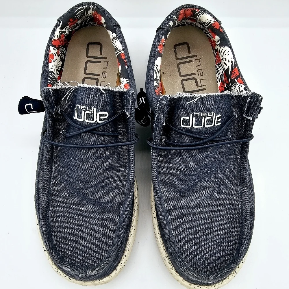 Hey Dude Wally Stretch Sox Blue Loafer Shoes